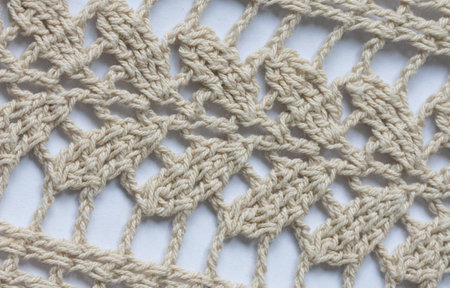 openwork pattern crochet leaves, beige color, hand crochet