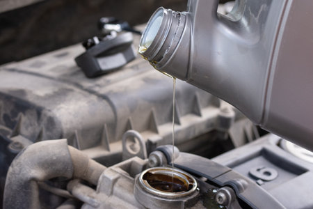 car oil change, auto repairの写真素材