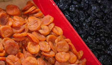 fruits dried beautiful, dried apricots and prunes