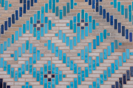 blue patterns on the wall