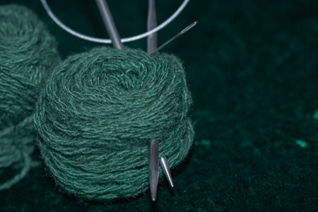 yarn and knitting needle