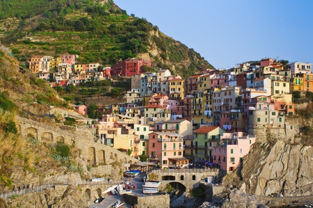 Sunset light in Manarola Village