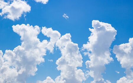 Blue sky and clouds background in the evening