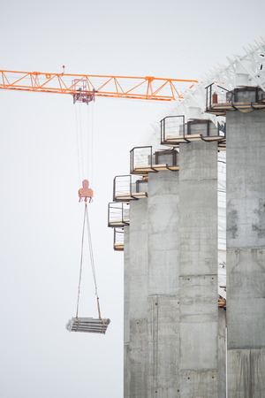 The huge construction site in the daytime. Buildingの写真素材