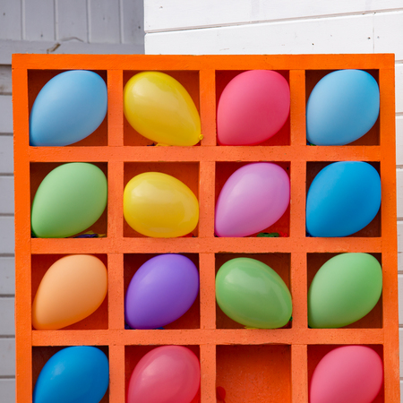 balloons and colorful balloons with happy celebration party background