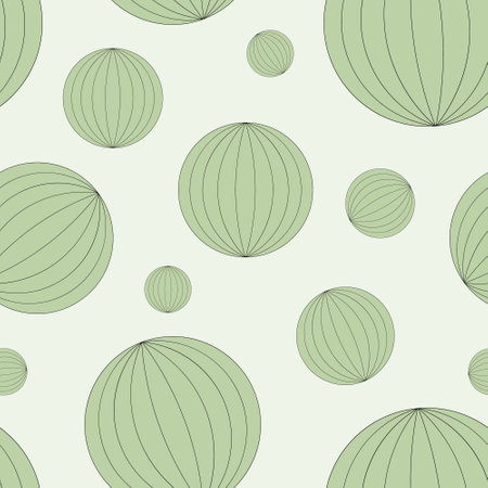 Vector seamless pattern with striped circles. Stylish geometric texture. Modern abstract background.のイラスト素材