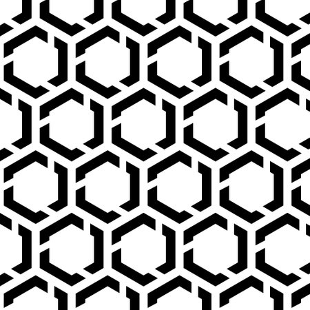 Vector seamless pattern. Modern stylish abstract texture. Repeating geometric shapes from striped elementsのイラスト素材