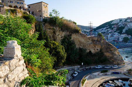 The wall of Stari Grad - old town of Ulcinj, Montenegroのeditorial素材