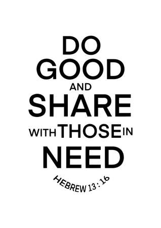 Do Good And Share With Those In Need Lettering Quote. Hebrew Quote. Hand Lettered Bible quote....