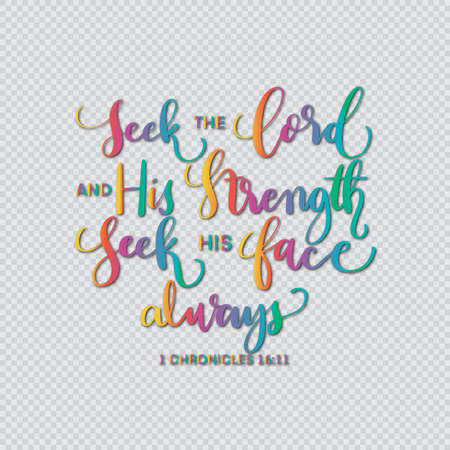Vector of Bible hand lettering. Seek The - ID:174062090 - Royalty Free ...