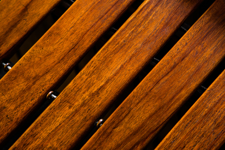 Close-up shot of a marimba keyboardの写真素材
