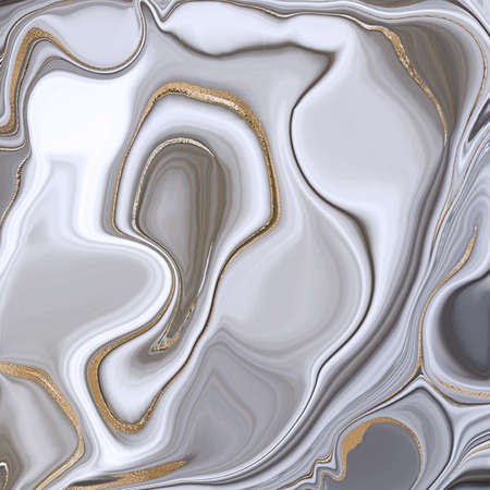Agate stone texture with gold. Blue Fluid marbling effect with gold vein. Abstract Agate Background....