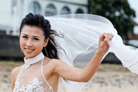 Outdoor wedding bridal fashion shootの写真素材