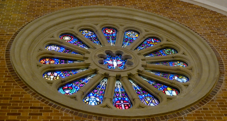 elegant window shot in a funeral chapel
