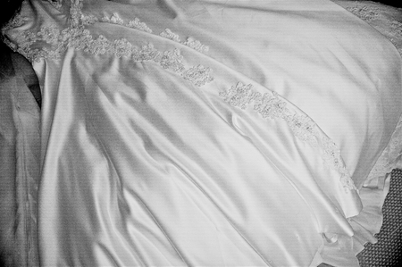 shot of elegant bridal dressの写真素材