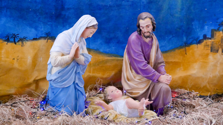 Christmas celebration and decoration in a churchのeditorial素材