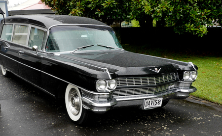 Shot of a hearse for funeral serviceのeditorial素材