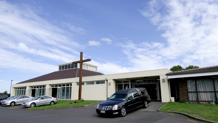 Shot of a hearse for funeral serviceのeditorial素材