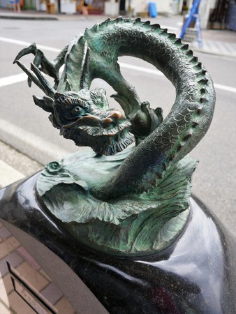 shot of stone statue of Buddha, deity, sacred animal and creatureの写真素材