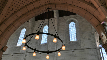 shot of religious chapel or funeral home for funeral serviceのeditorial素材