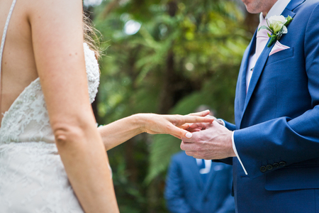 Closeup shot of wedding or engagement ringの写真素材