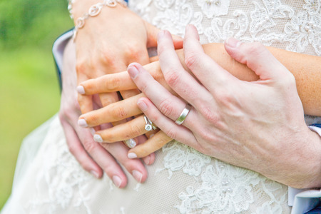 Closeup shot of wedding or engagement ringの写真素材