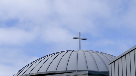 shot of religious chapel or funeral home for funeral serviceの写真素材