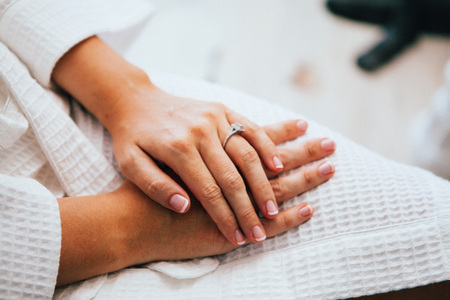 Closeup shot of wedding or engagement ringの写真素材