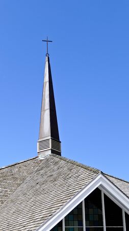 shot of religious christian or catholic chapel and altar for worshippersの写真素材