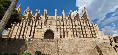 Spain, Palma de Mallorca, Oct 1st 2019, BasÃ­lica de Santa MarÃ­a de Mallorca cathedral