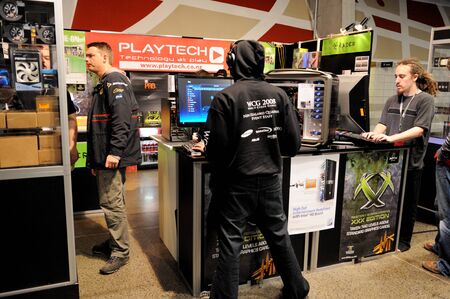 Auckland, New Zealand, 1st of Apr 2008,  gamers competing at the world cyber game Esport at vodafone...