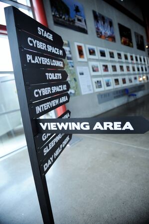 Auckland, New Zealand, 1st of Apr 2008, showcase of computers, awards, sponsors and gamers competing at the world cyber game at vodafone event centreのeditorial素材