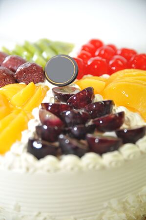 Shot of wedding & birthday cake and decorationの写真素材