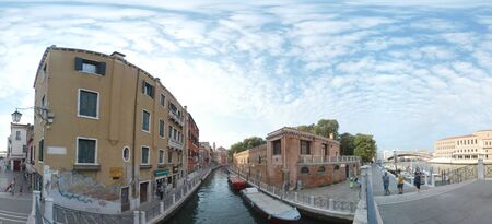beautiful gondolas use as tourist transportation at Venice