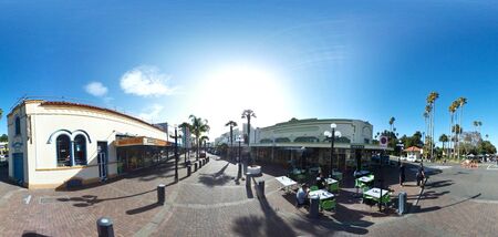 Napier, New Zealand, 1st of Jan 2020, view along the beach & the town centre of Napier in New...