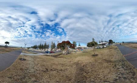 Napier, New Zealand, 1st of Jan 2020, view along the beach & the town centre of Napier in New Zealandのeditorial素材