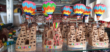 Cappadocia, Turkey, 2nd of Feb 2020, Goreme valley with ancient chapels carved into hillside, Cappadocia, Turkeyのeditorial素材