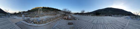 Ephesus, Turkey, 2nd of Feb 2020, Arcadian way, Library of Celsus and amphitheatre at  Ephesus,...