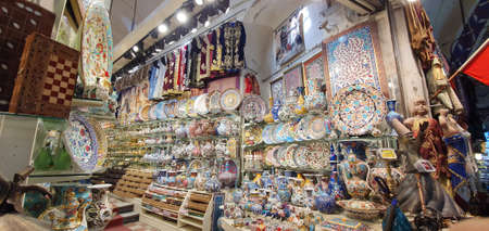 Istanbul, Turkey, 2nd of Feb 2020, tourists shopping at the Grand Bazaar in Turkey