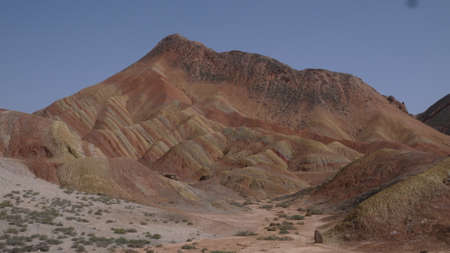 ZhangYe, China, 1st of Jan 2020,  ZhangYe Rainbow Mountain, Danxia is a unique type of petrographic geomorphology found in China.のeditorial素材