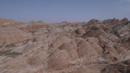 ZhangYe, China, 1st of Jan 2020,  ZhangYe Rainbow Mountain, Danxia is a unique type of petrographic geomorphology found in China.のeditorial素材
