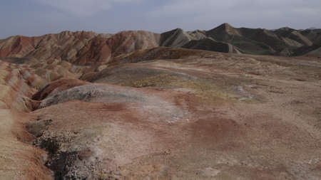 ZhangYe, China, 1st of Jan 2020,  ZhangYe Rainbow Mountain, Danxia is a unique type of petrographic geomorphology found in China.のeditorial素材