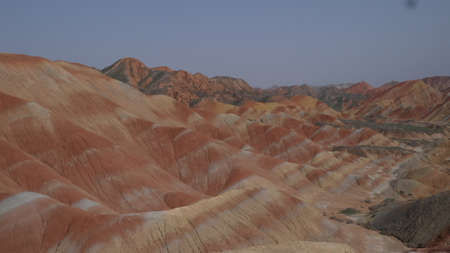 ZhangYe, China, 1st of Jan 2020,  ZhangYe Rainbow Mountain, Danxia is a unique type of petrographic geomorphology found in China.のeditorial素材