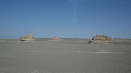 Dunhuang, China, 1st of Jan 2020,  shot of the ancient ruins Yumen Guan along the silk roadのeditorial素材
