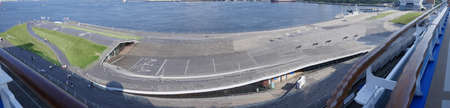 Yokohama, Japan, 1st of Jan 2020, The Osanbashi Yokohama International Passenger Terminal is a major...