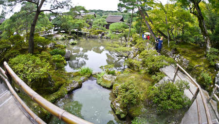 Kyoto, Japan, 1st Jan 2020, inside the Kinkakuji, Golden Pavilion, a Zen temple in northern Kyoto...