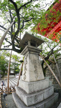 Kyoto, Japan, 1st Jan 2020, inside the Kyoto Yasaka shrine, formerly known as Gion-san, is famous...
