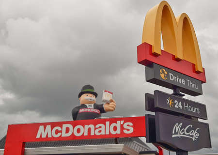 Auckland, New Zealand, 15th of Sep 2020, Fastfood chain McDonald launches their Monopoly play and...