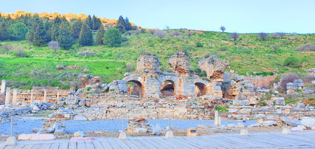 Ancient city ruins and historical structures found at the Ephesus Archaeological Site