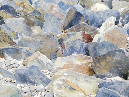 Colorful rocks for outdoor decoration